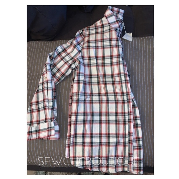 Vintage Plaid Button Down Shirt Off White - Picture 6 of 7